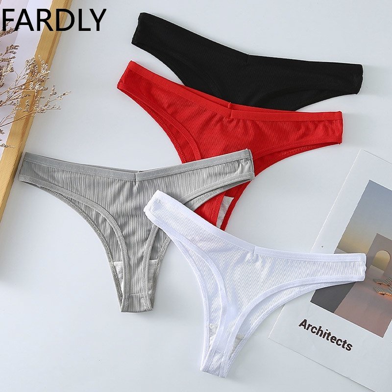 Fardly Sexy Underwear Panties Ladies Low Waist Girls Cotton Ice Silk Women S Thong T Pants All