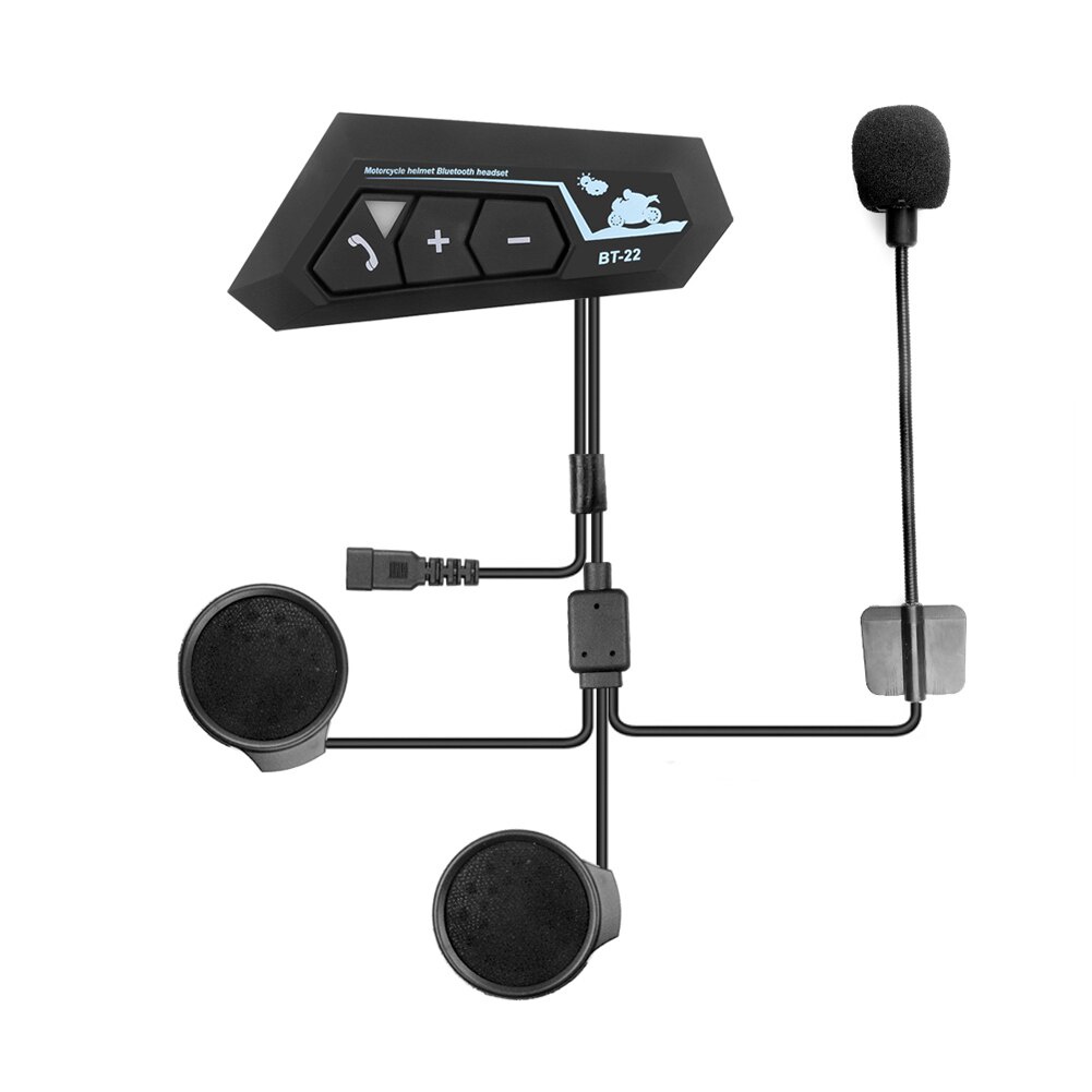 Motorcycle Helmet Intercom Headset Bluetooth-Compatible 5.0+EDR ...