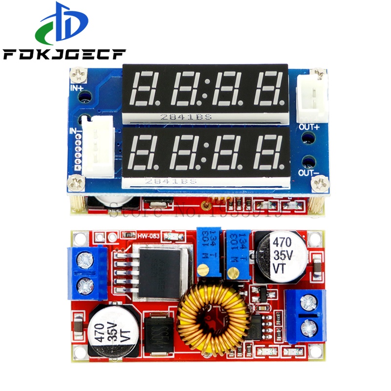 thumbnail image 2 of 5A CC/CV Adjustable Step-Down LED Panel – Blue/Red Voltmeter & Ammeter Module 2 of 6