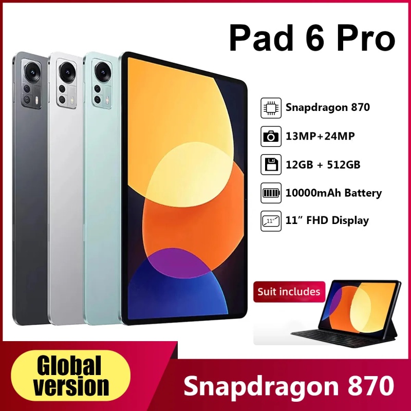 Original MI Pad 6 Max Tablet Snapdragon 870 CPU 11 Inch 12GB+512GB 120Hz Screen Android 11