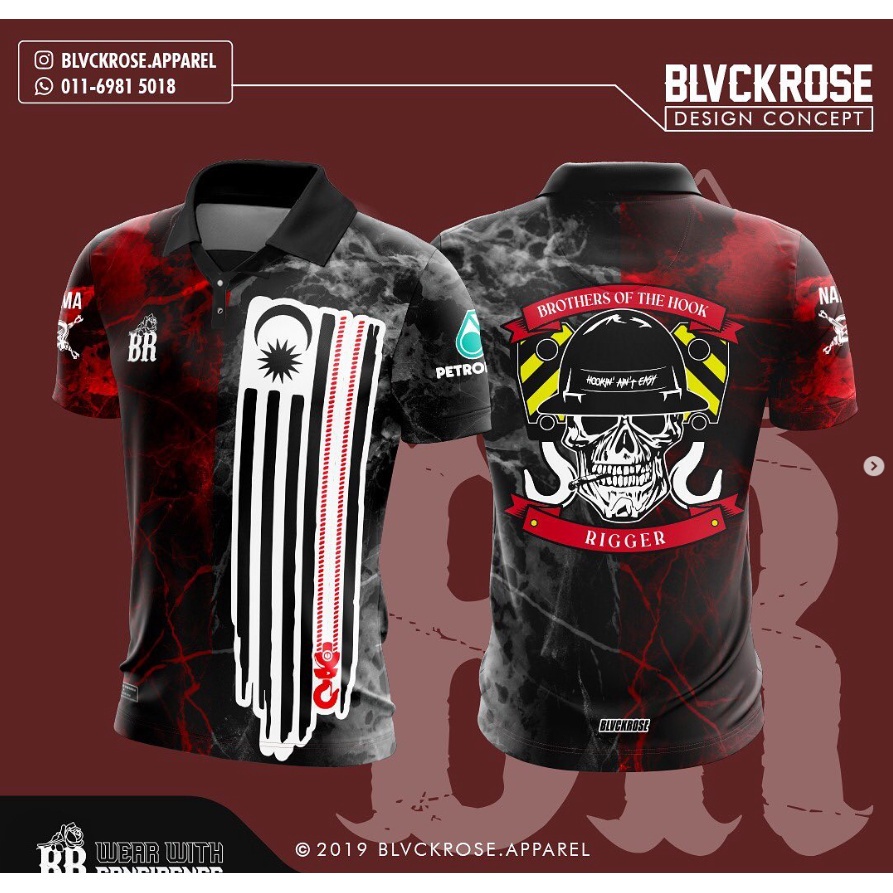 Black2023RETROCOLLARJERSEYJerseyBlvckroseApparelFULL