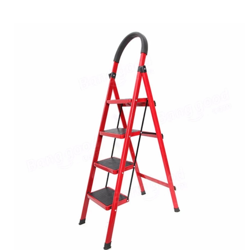 Wide Steps Lightweight Folding Ladder With Hand Grip | Shopee Malaysia