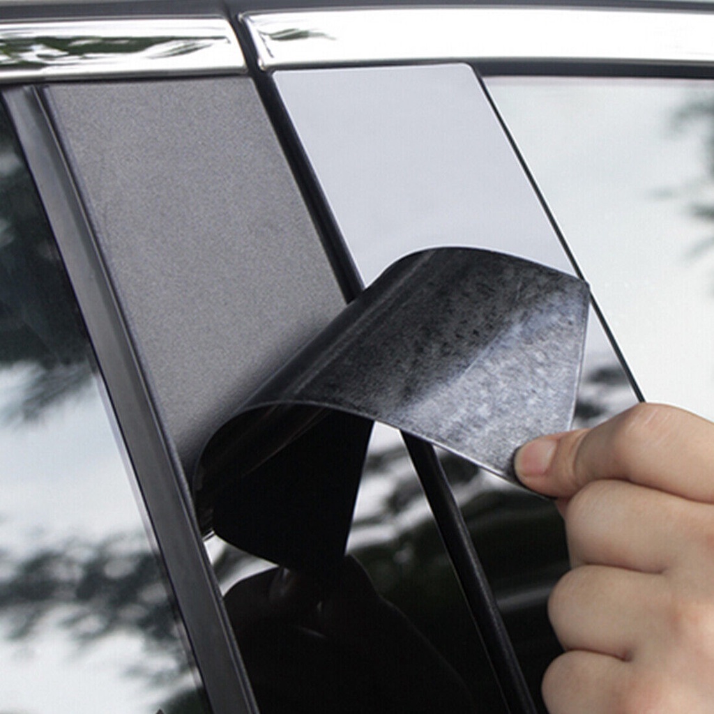 Rvinyl Pillar Post Window Trim Compatible With Lincoln Nautilus 2019-2023 - Carbon Fiber 3D