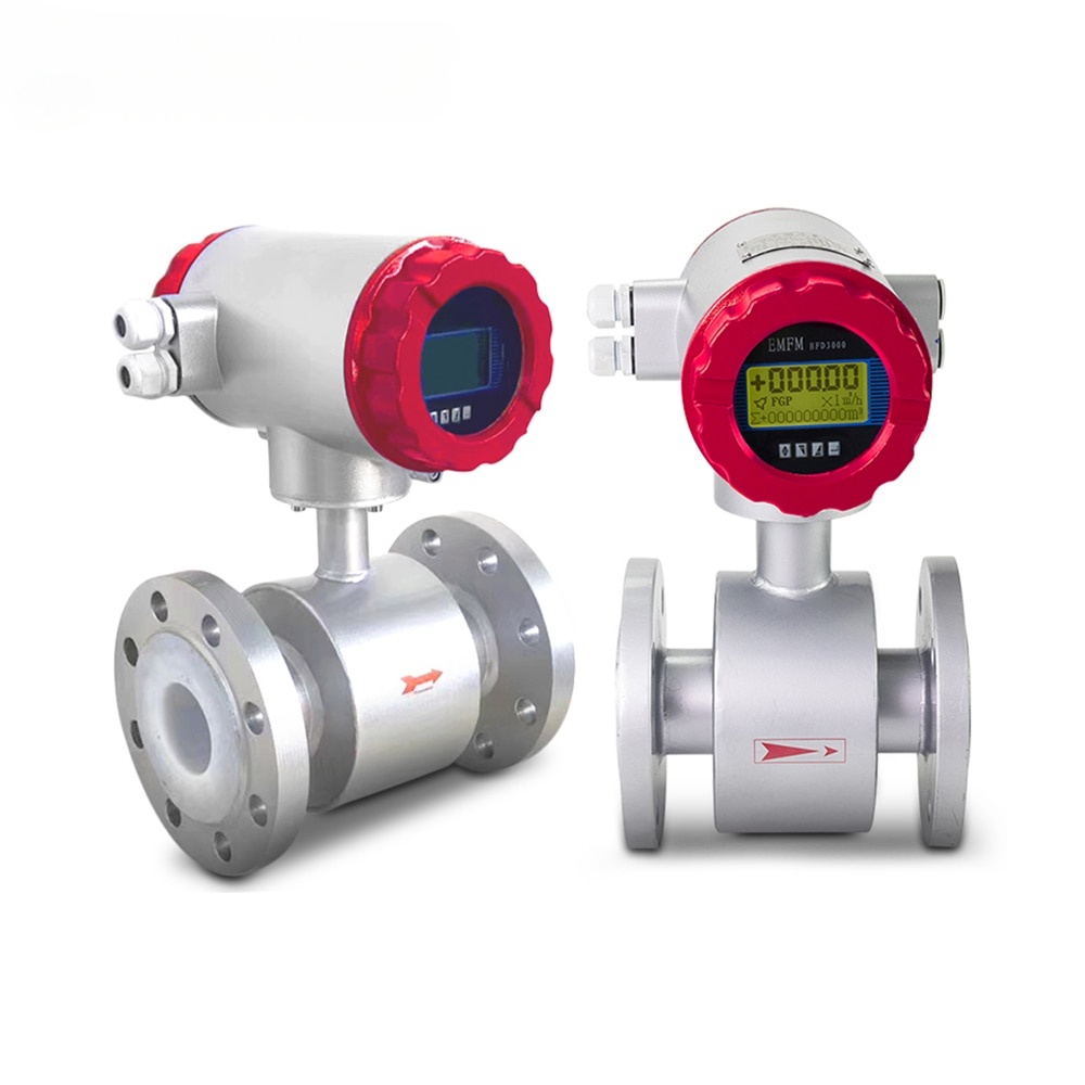 Sewage Waste Water Flowmeter Integrated Electromagnetic Electronic Flow ...