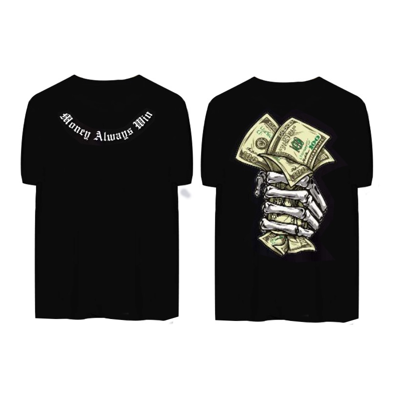 LUCIDA FASHION MONEY ALWAYS WIN FRONT AND BACK SHIRT FOR MEN | Shopee ...