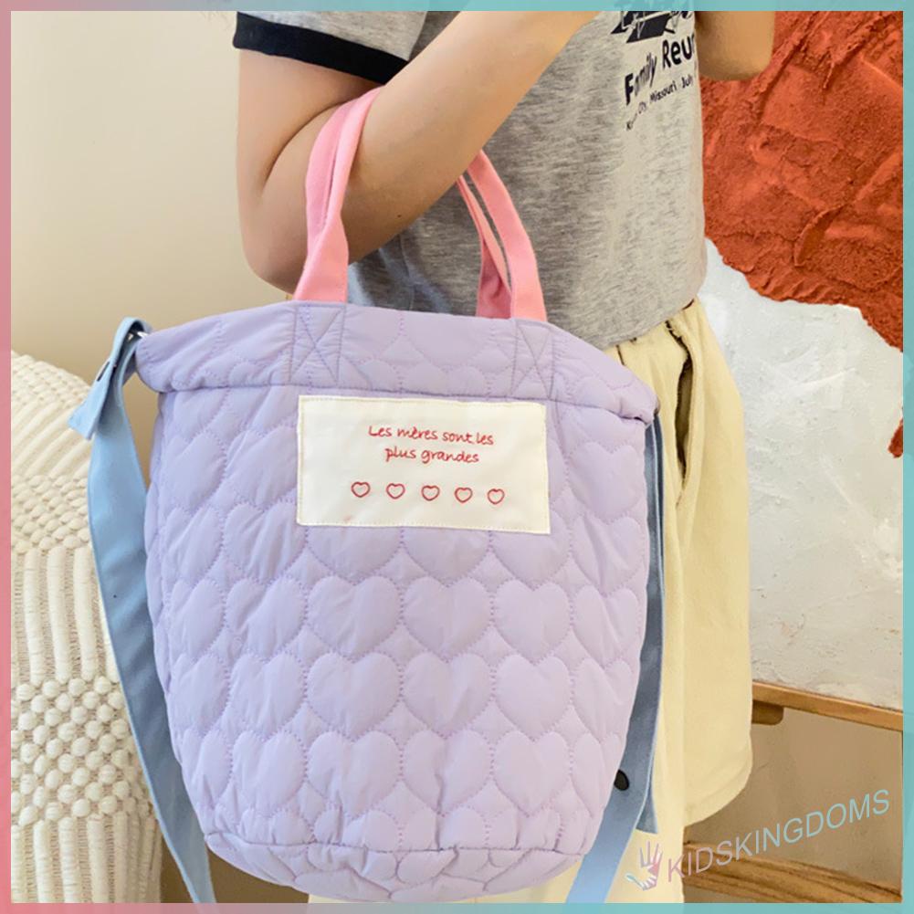 Women's Heart Shape Embroidery Crossbody Bag