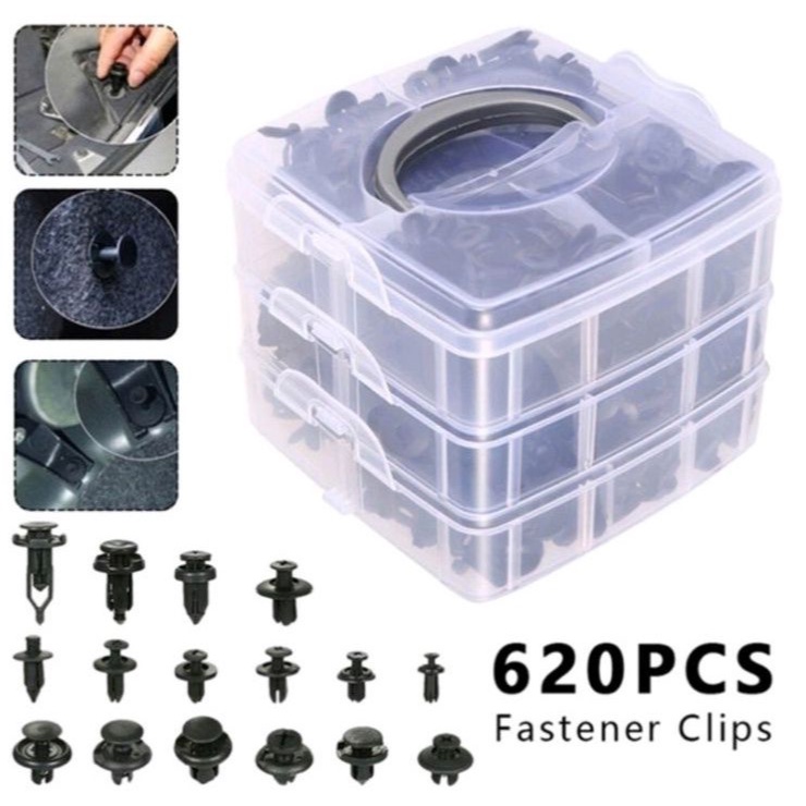 1box Car Clip Car Fastener Car Bumper Clips Rivet Door Panel Retainer