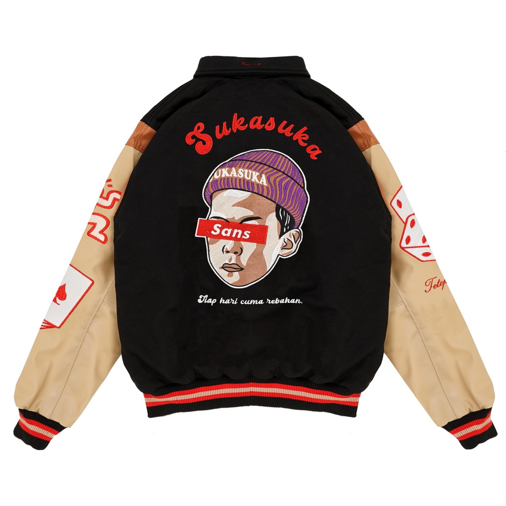 Sans | Sukasuka Varsity Jacket | Shopee Malaysia