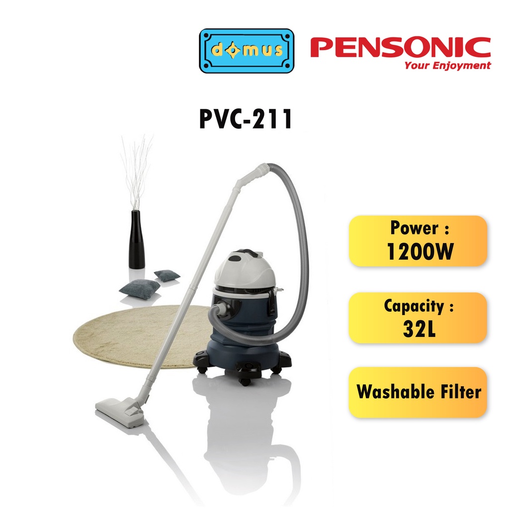 Pensonic Wet and Dry Vacuum Cleaner 1200W 32L PVC211 / PVC211 Shopee