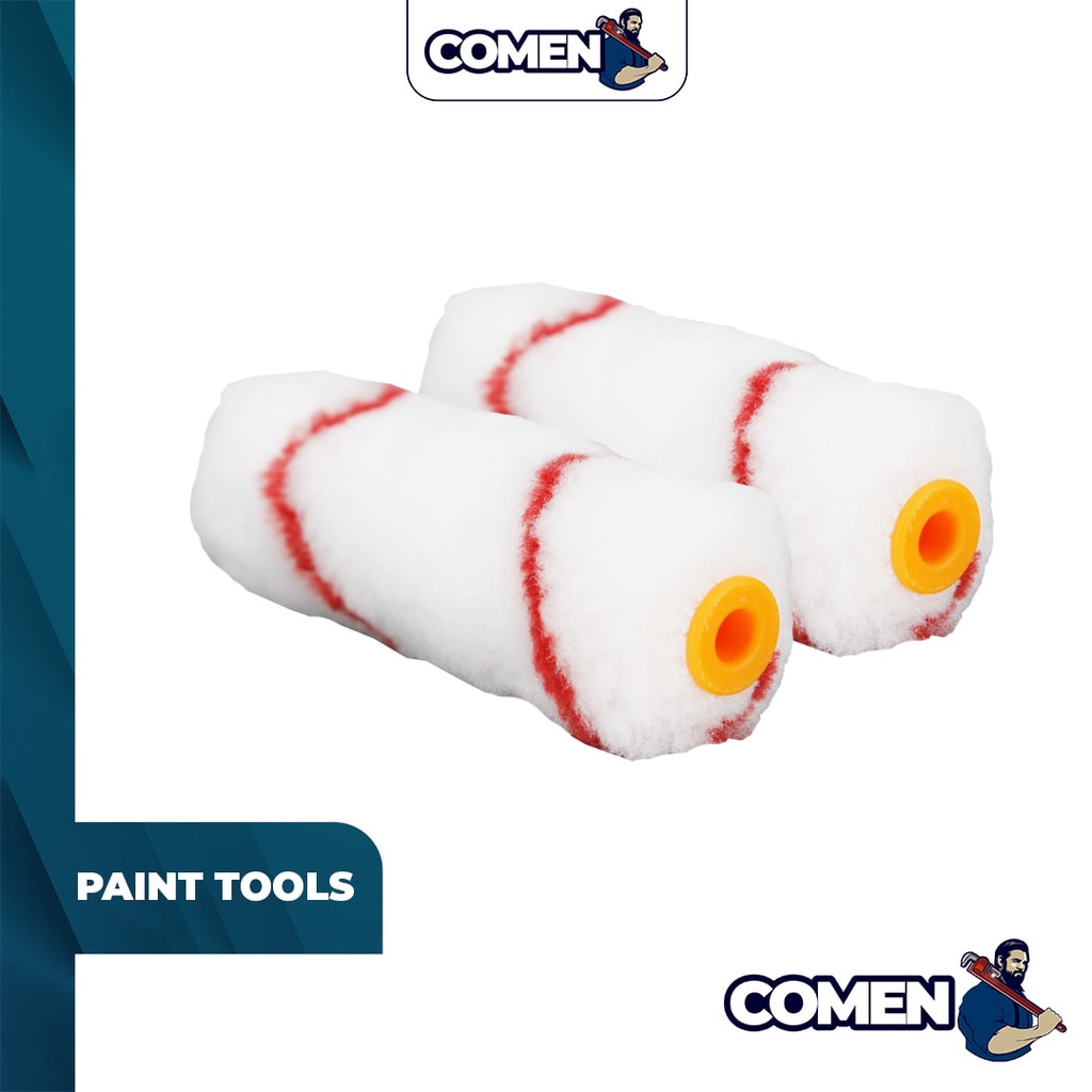 CRISTIN Red Line Pile Paint Roller Refill 4 Inch (2 PCS) for Water and