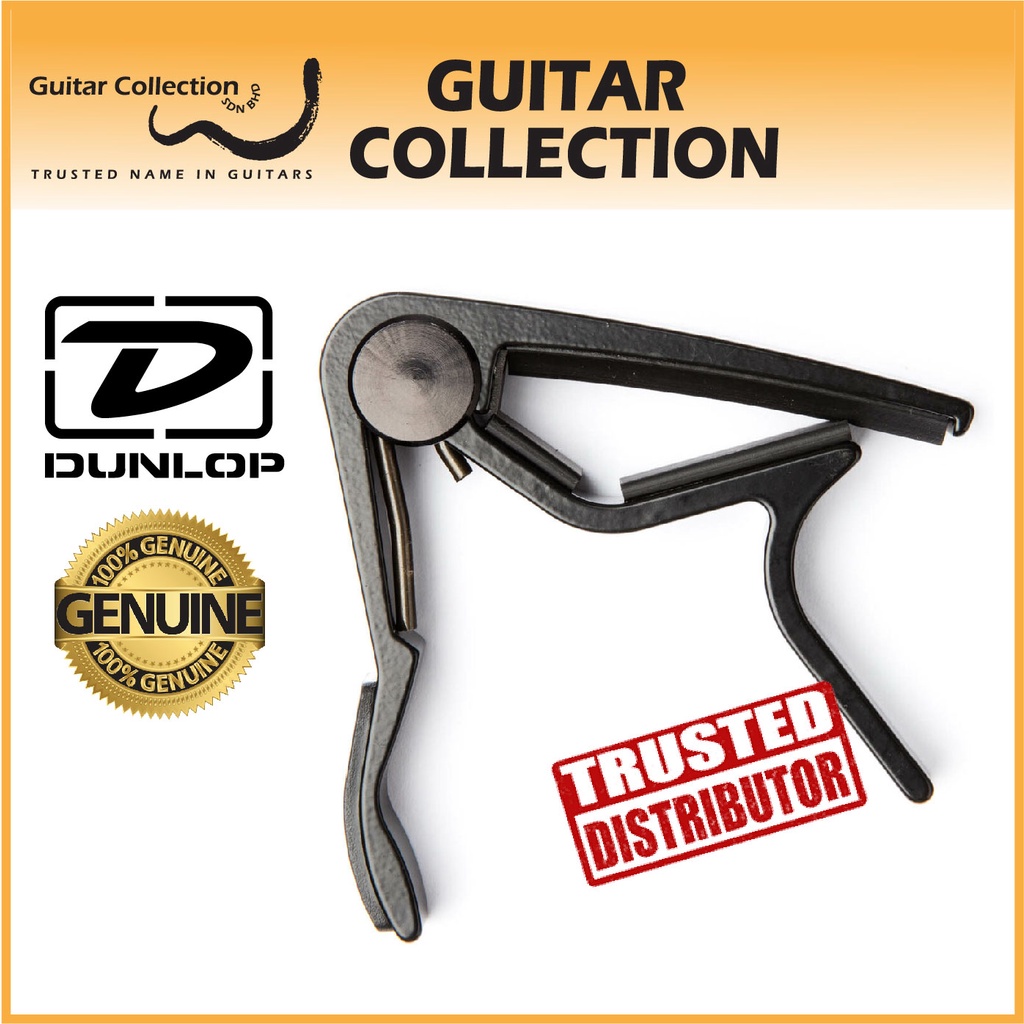 Capodastre Dunlop 83CB Noir Pour Guitare Folk - Facile à Utiliser