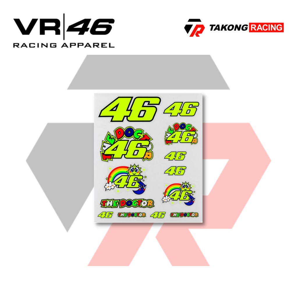 VR46 Large VR46 Stickers Set (VRUST433703) | Shopee Malaysia