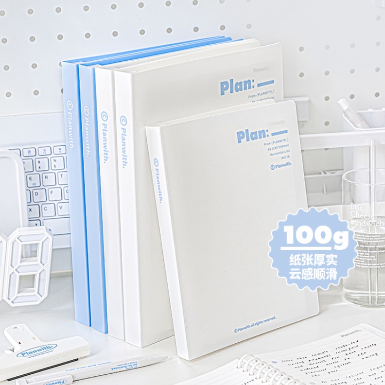 Cdaily|Blue White Loose-leaf Notebook B5/A5 Detachable Notebook Simple ...