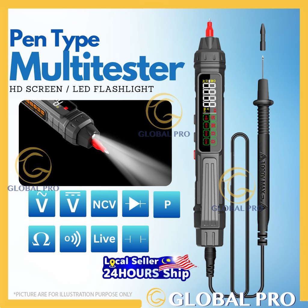 Pen Type Digital Multimeter AC/DC Voltage Tester Non-Contact Voltmeter ...