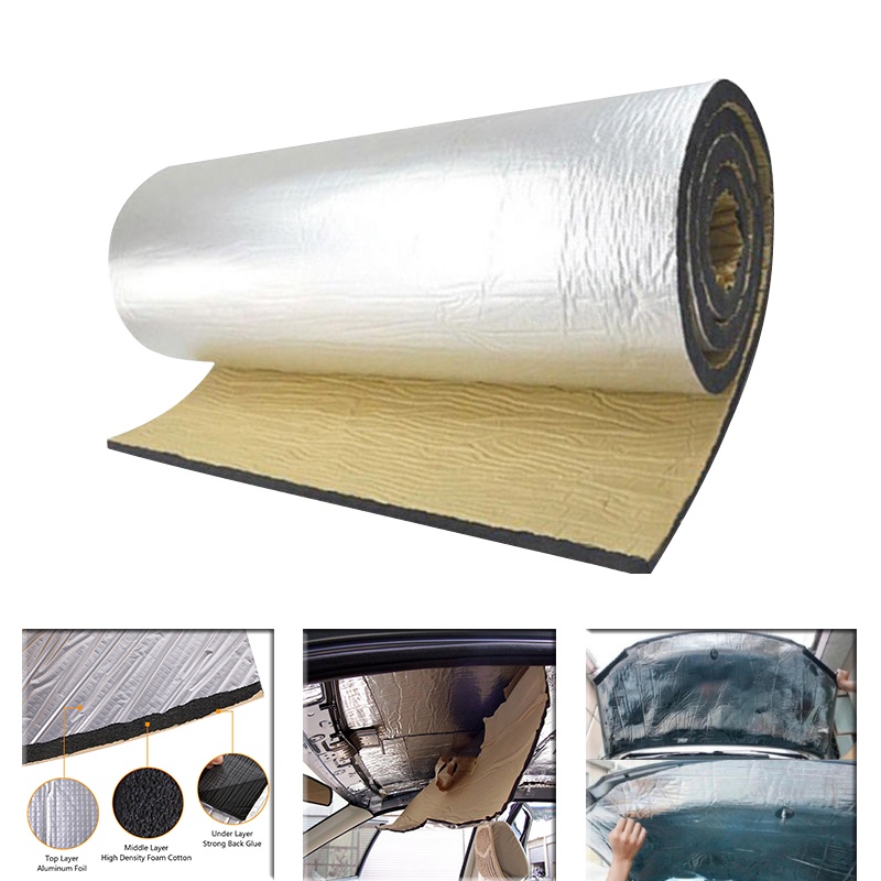 New 300x50cm Car Truck Soundproofing Mat 5mm Soundproofing Heat