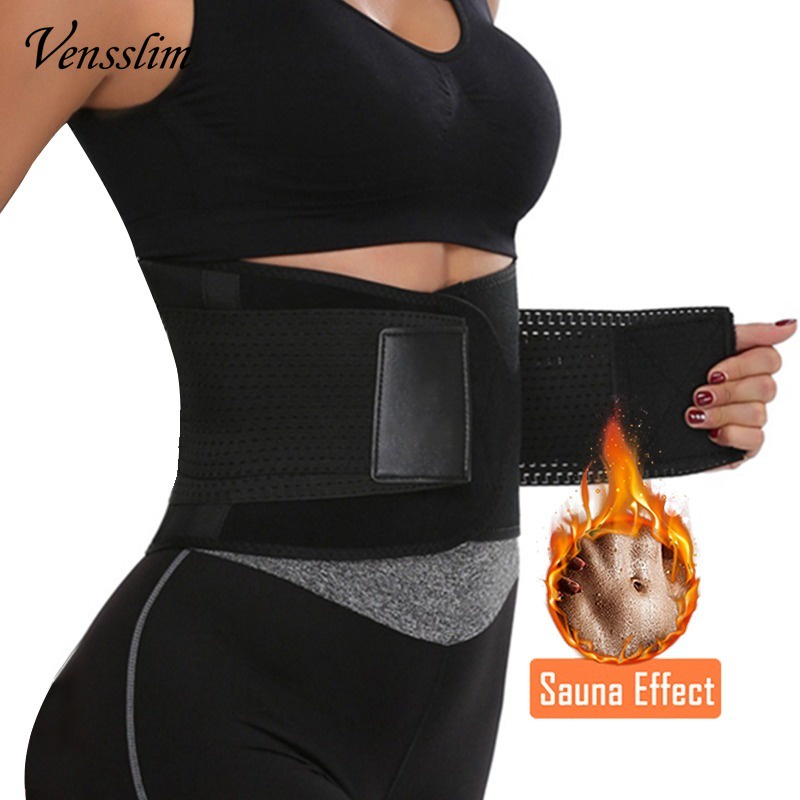 Vensslim Women Binders and Shapers Body Shapewear Female Tummy Control  Modeling Strap Waist Trainer Cincher Sauna Sweat Belt Sheath Corset black S