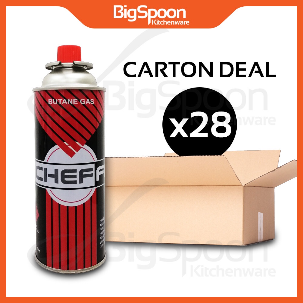 [CARTON DEAL] CHEF-FI 28-Pcs Set Butane Gas Cartridge Canister For ...