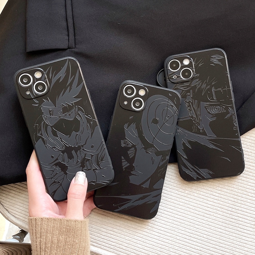Anime Naruto iphone 16 Case Black Silicone Case for iPhone 11 12 13 14