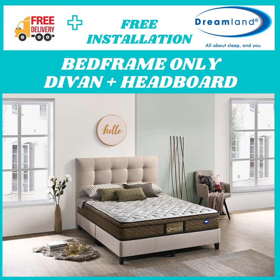 Dreamland MIRINDA Divan+Head Broad High Quality Bed Frame (FREE delivery + FREE installation