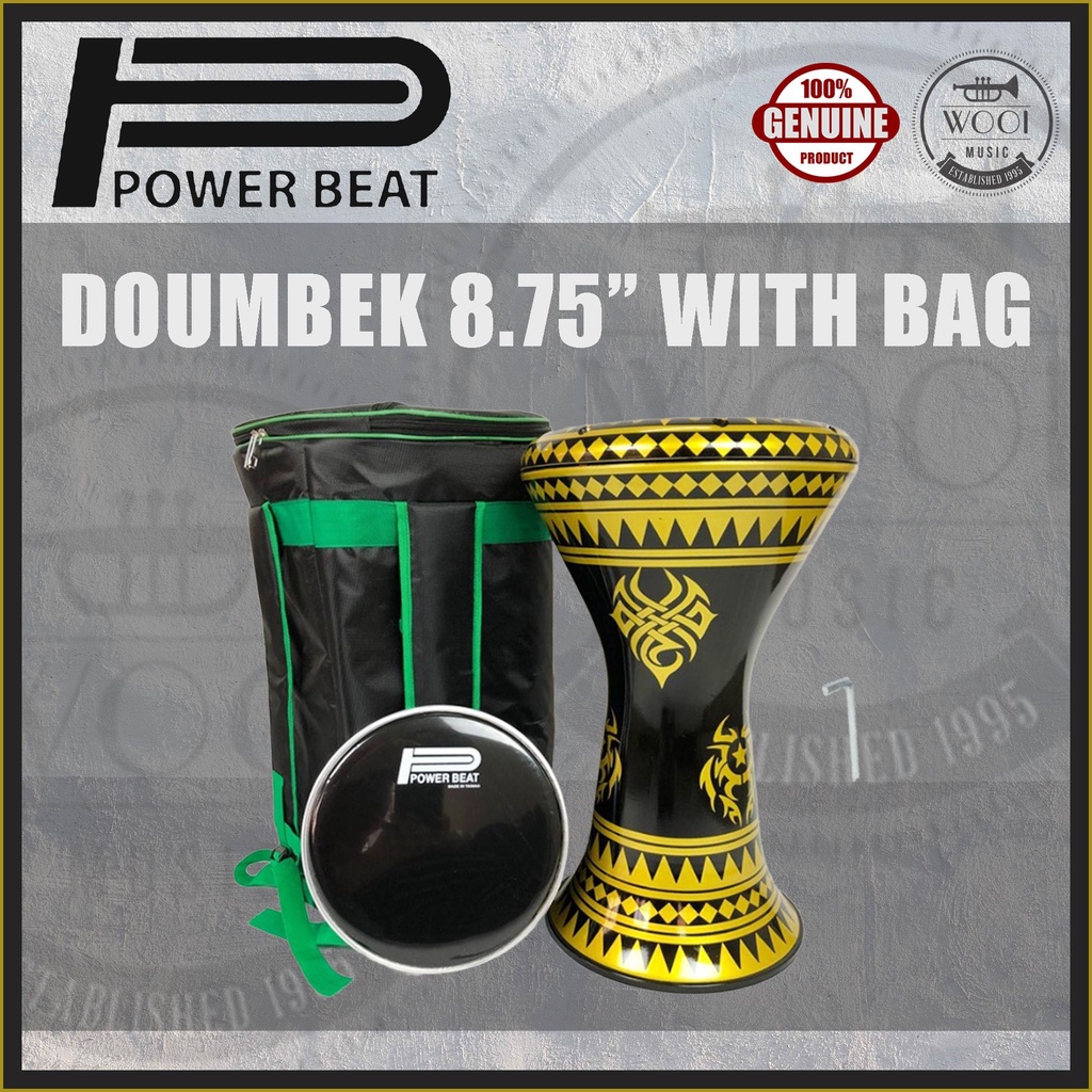 Powerbeat Doumbek / Darbuka 8.75" w/Padded Bag Black Shopee Malaysia