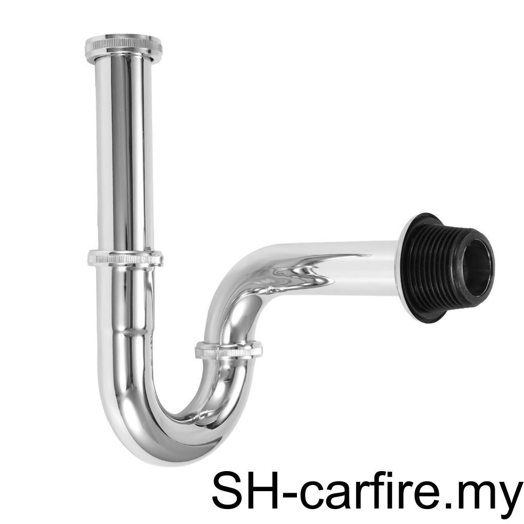 Siphon Sink ChromePlated P Trap Stainless Steel Detachable Leakproof