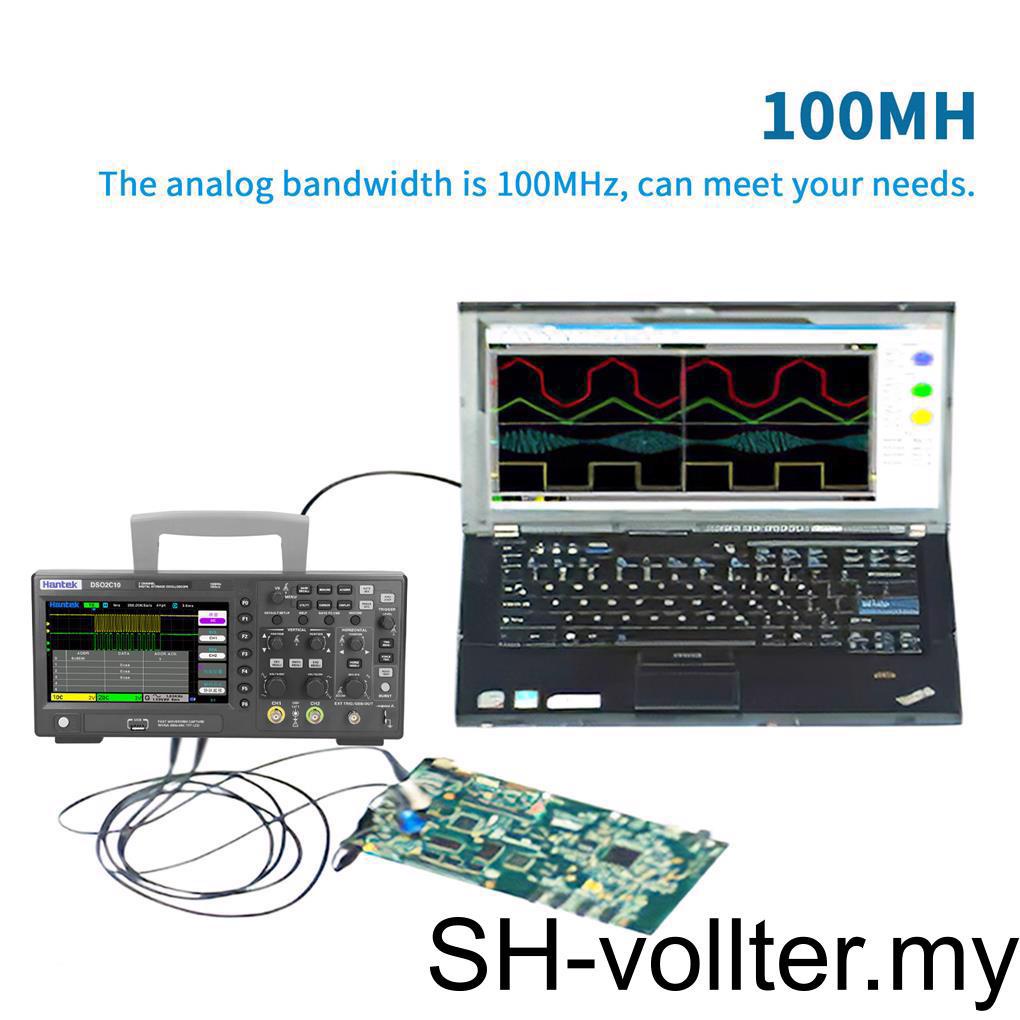 Digital Storage Oscilloscope 100MHz 2CH 240V Signal Generation