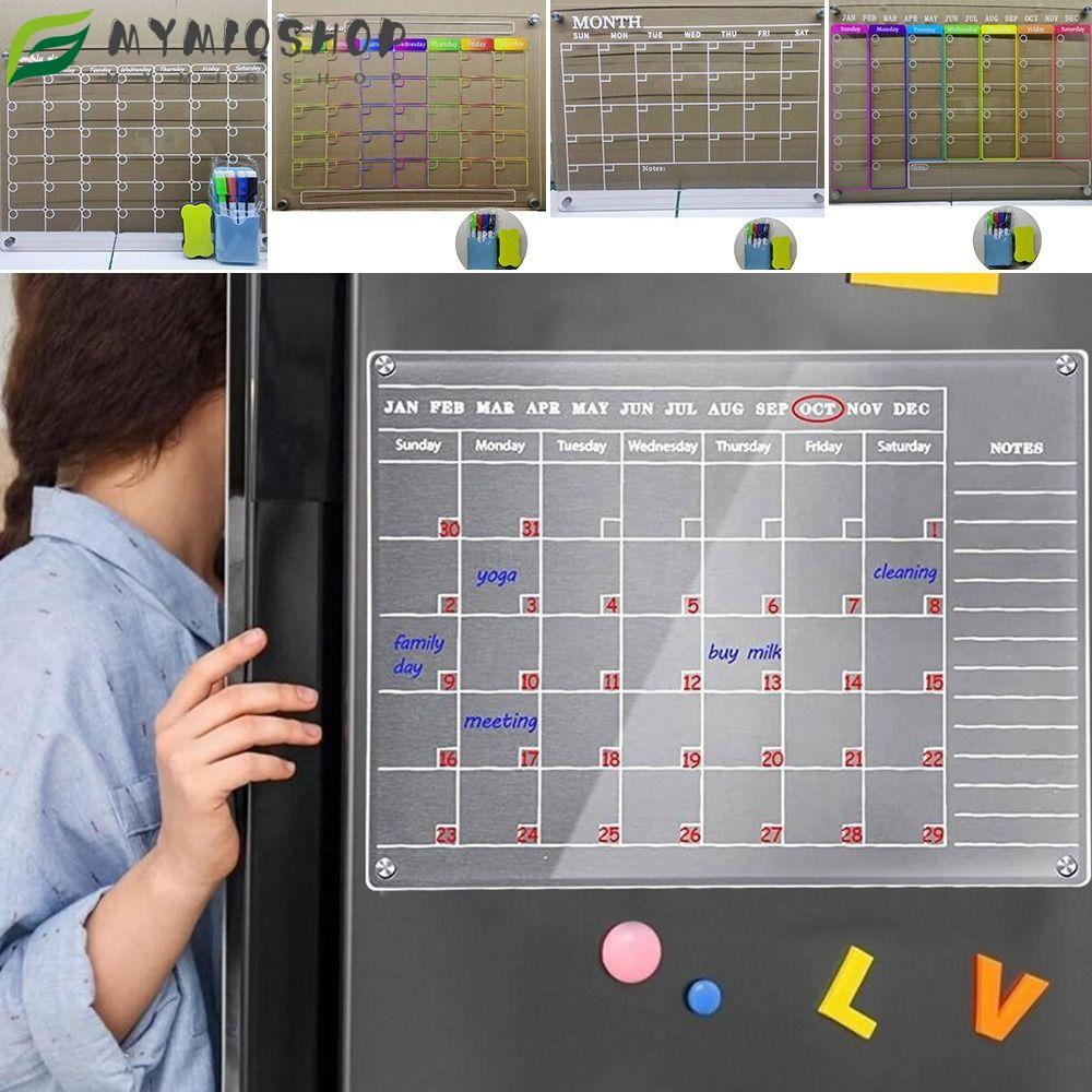 Acrylic Calendar Monthly Daily Planner Dry Wipe Board Shopee