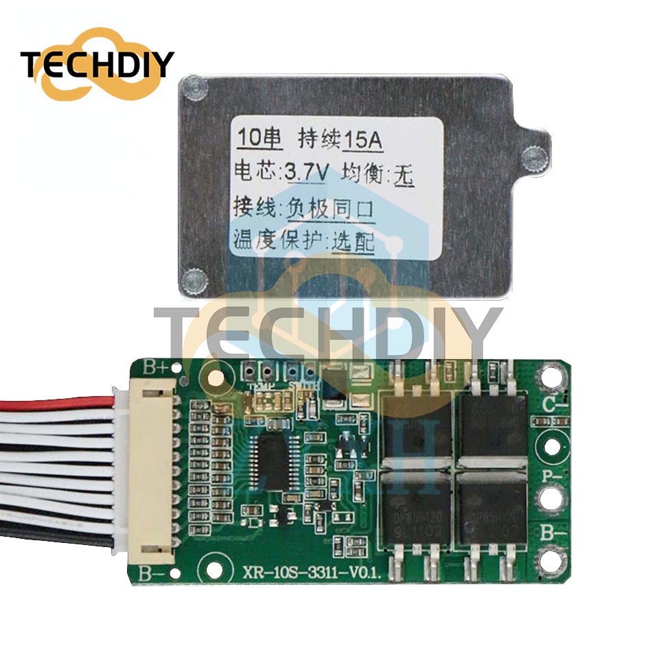 Bms 10s 36v 15a Li Ion Lipolymer 18650 Battery Charge Board Short Circuit Protection Common Port