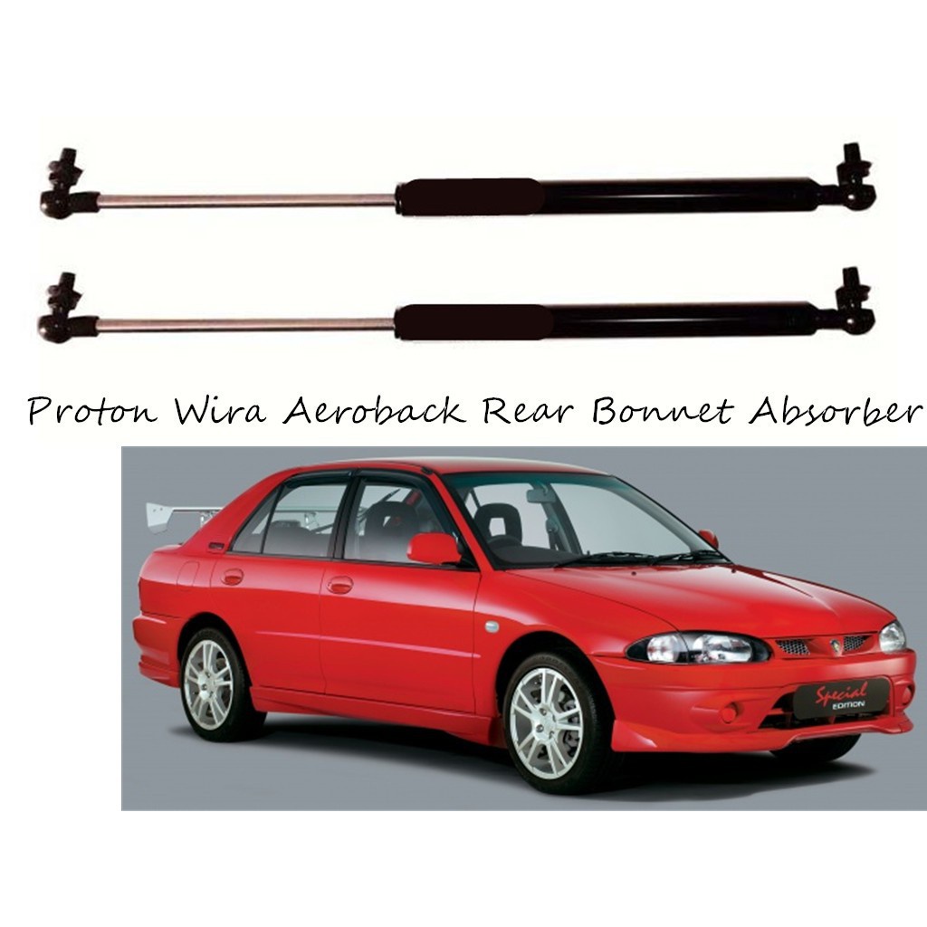Proton Wira Aeroback Rear Bonnet Damper Gas Spring Boot Absorber 2 in 1 ...