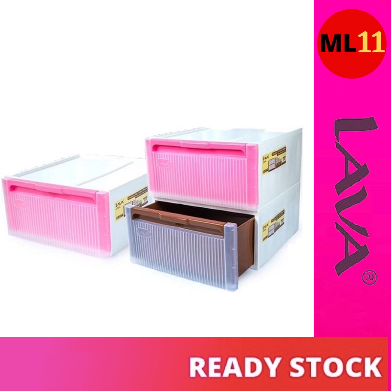 LAVA Storage Box / Stackable Multipurpose Drawer / Laci Besar DW9910 ...