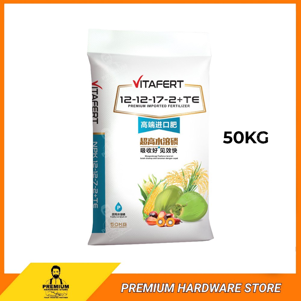GARSONI Vitafert 12-12-17 50kg Fruit Fertilizer Flower Fertiliser Baja ...