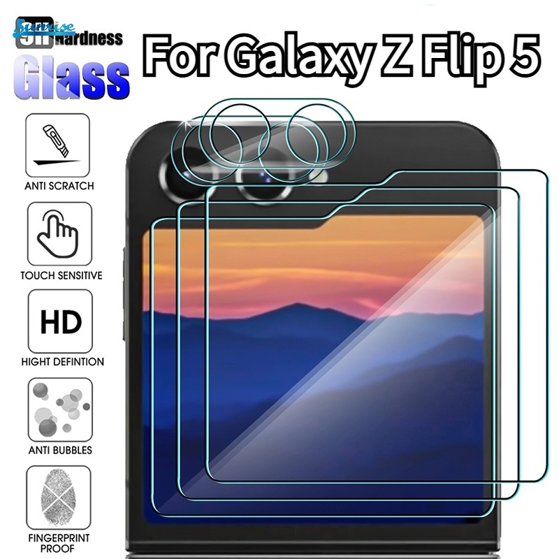 For Samsung Galaxy Z Flip 5 5G Tempered Glass Camera Lens Outer Back Screen Protector Anti