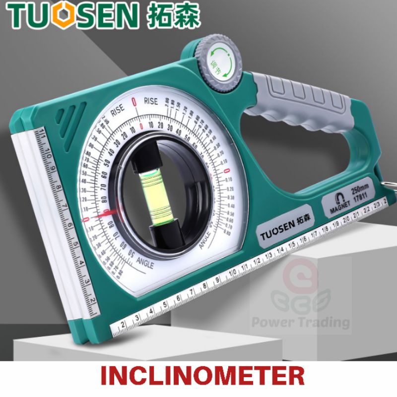 TUOSEN INCLINOMETER PLASTIC MEASURE INCLINE RULER TOLLS WATER | Shopee ...