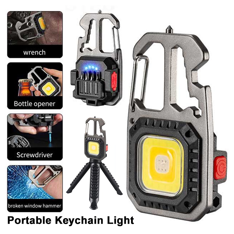 Multifunction USB Portable Mini Flashlight Lighting Keychain Light ...