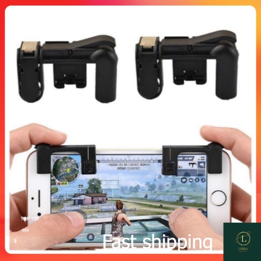 PUBG Phone Gamepad Trigger Fire Button Aim Key L1R1 Shooter Controller ...