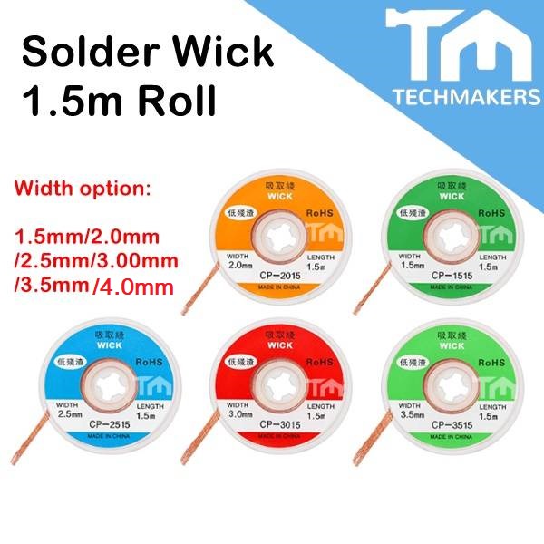 1.5Meter x 1roll Desoldering Wick Braid With Flux Wire Solder Wick Soldering Remover Suitable For SMT / BGA Rework