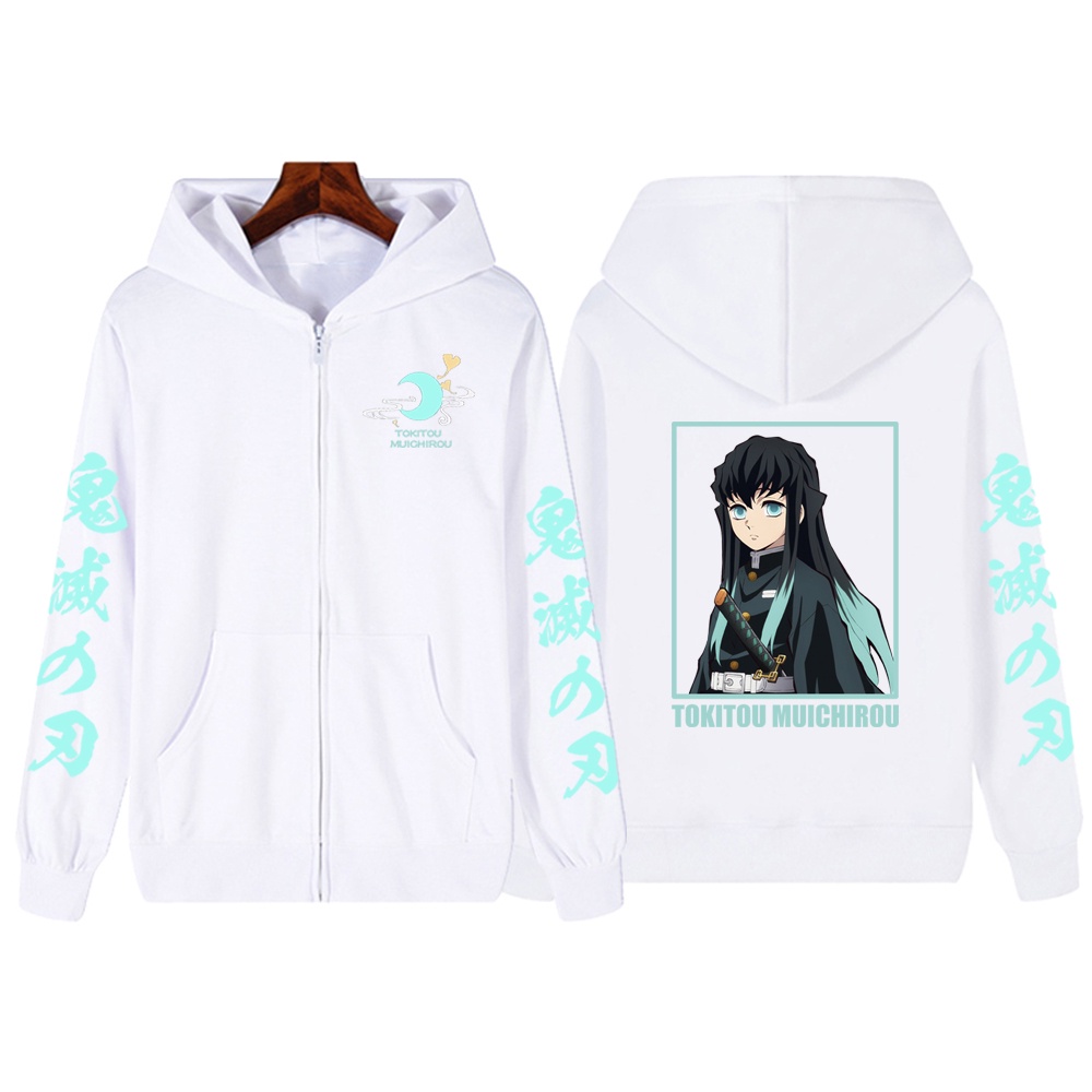 Japanese Anime Demon Slayer Zipper Hoodie Cosplay Cartoon Tokito ...