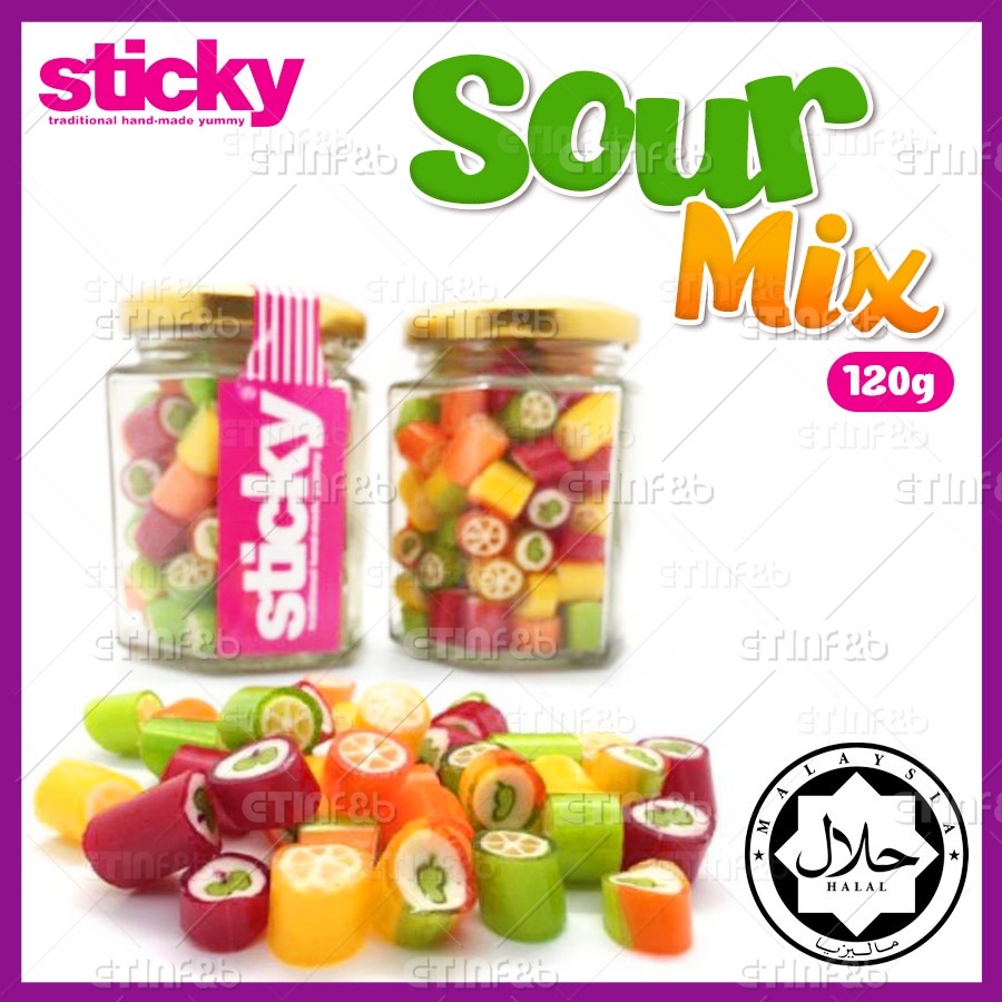 Sticky Candy Gula Gula Viral Stok Sedia Thank You Happy Birthday T I Love U Sweet Sour 2852