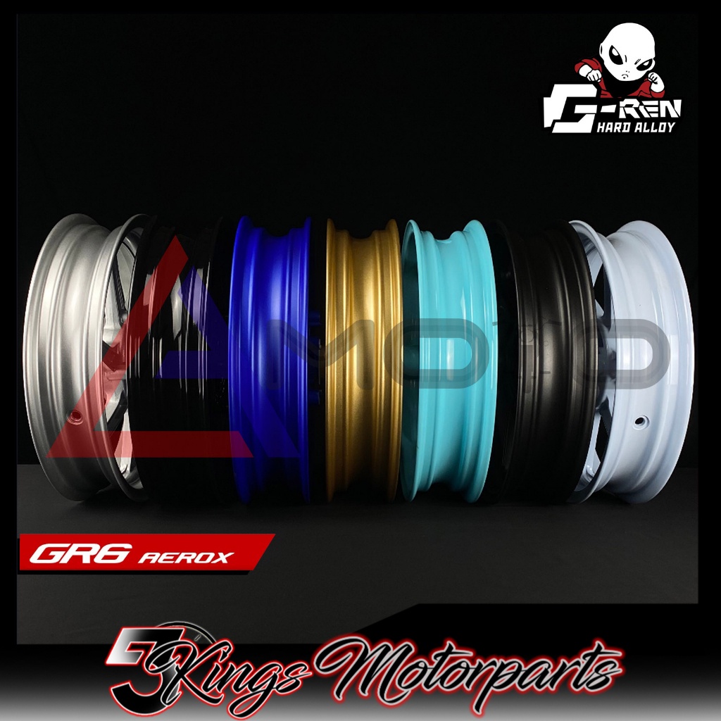 G-REN MAGS GR6 6 SPOKES FOR AEROX / NVX 14S / 3.5 / 4.0 ( SOLD AS SET ...