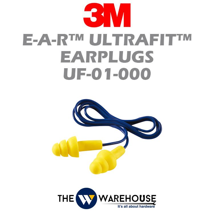 3M 1100 Orange Disposable Noise Reduction Foam Ear Plugs, SNR 35db