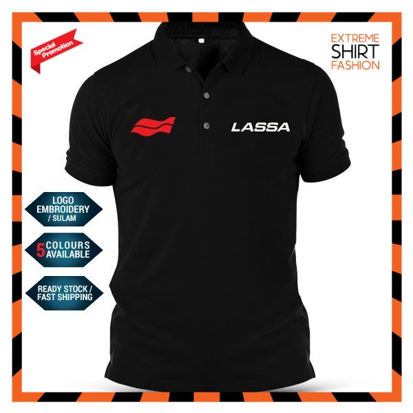 Polo T Shirt Sulam Tyre Lassa Tayar F1 Turbo Car Motorsport Tuning 