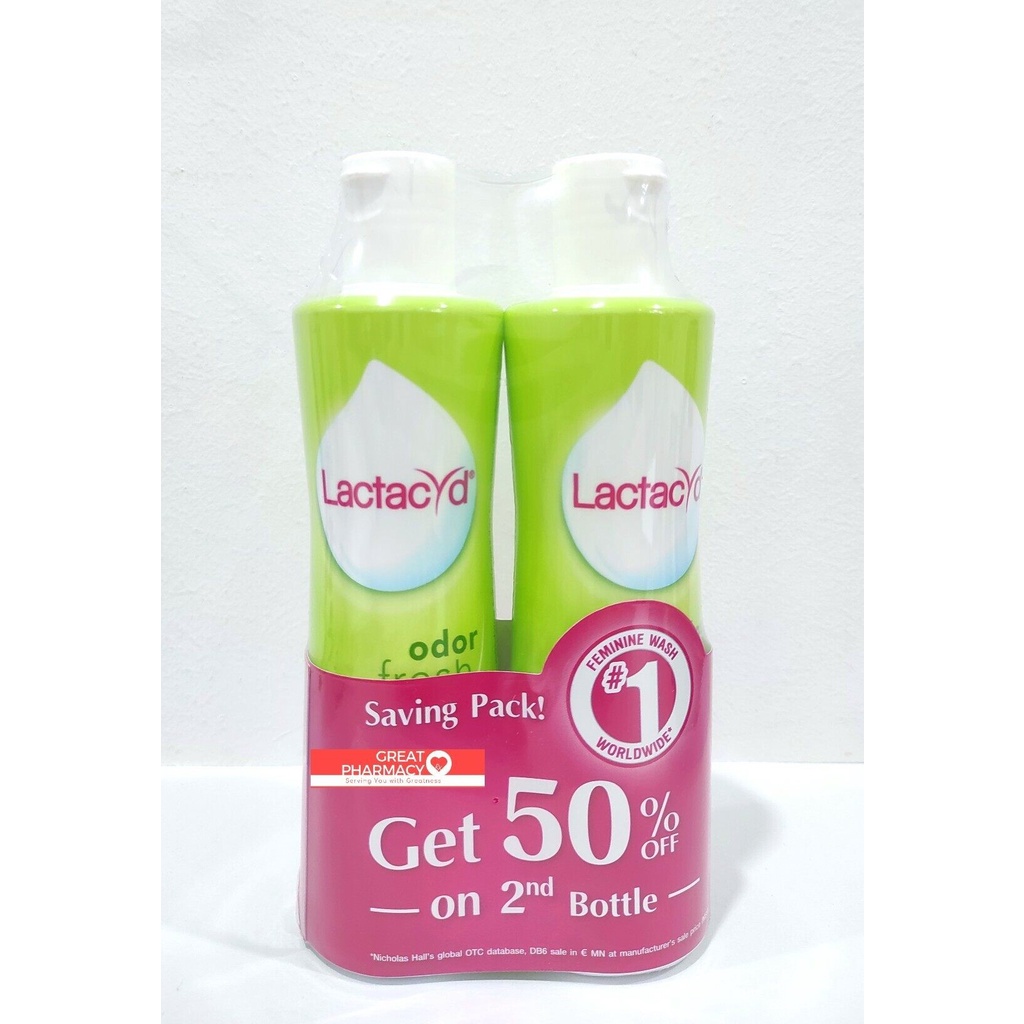 Lactacyd Odor Fresh Daily Feminine Wash 2 x 250ml Shopee Malaysia