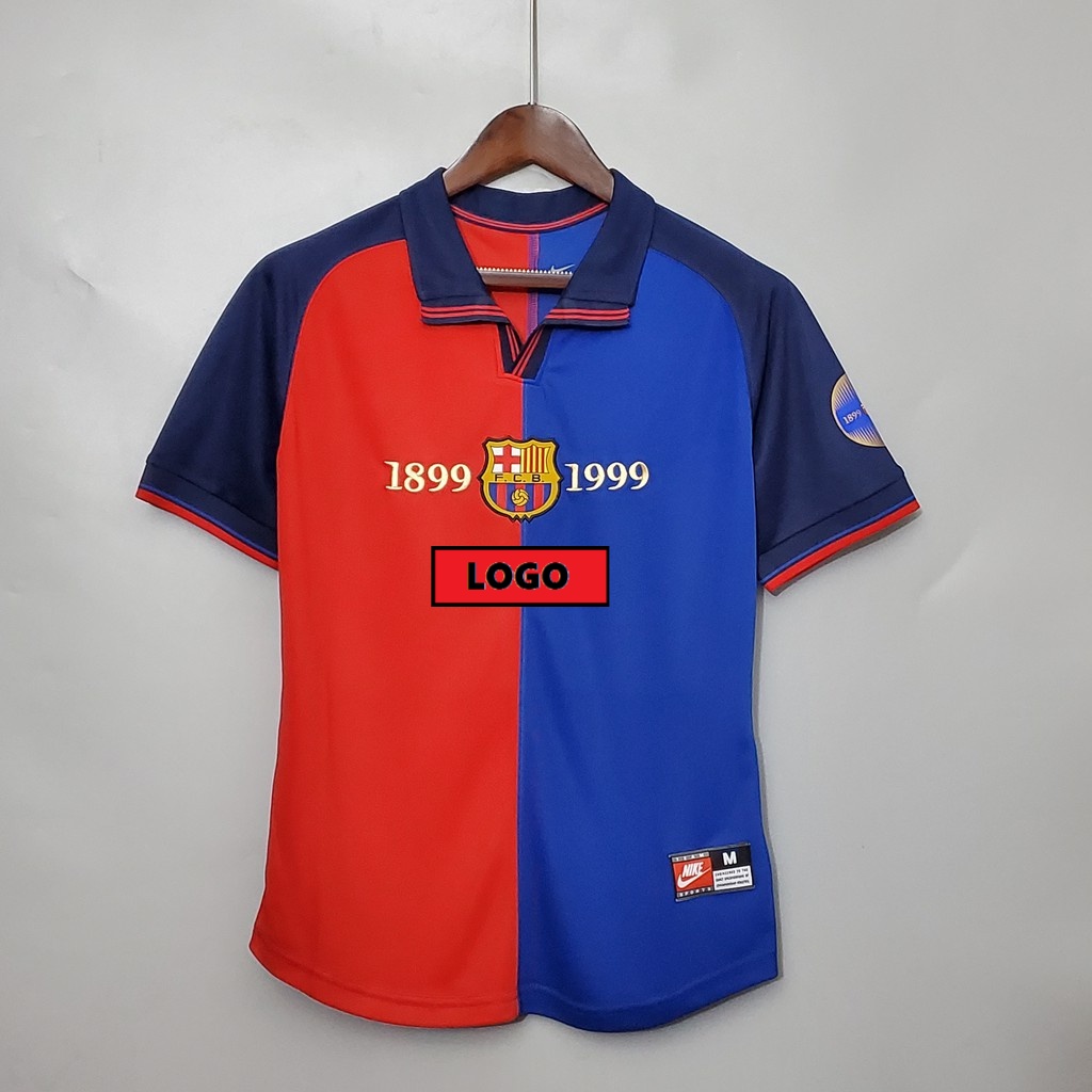 Barcelona Football 100th Anniversary Version Home Soccer Jersey YTXE ...