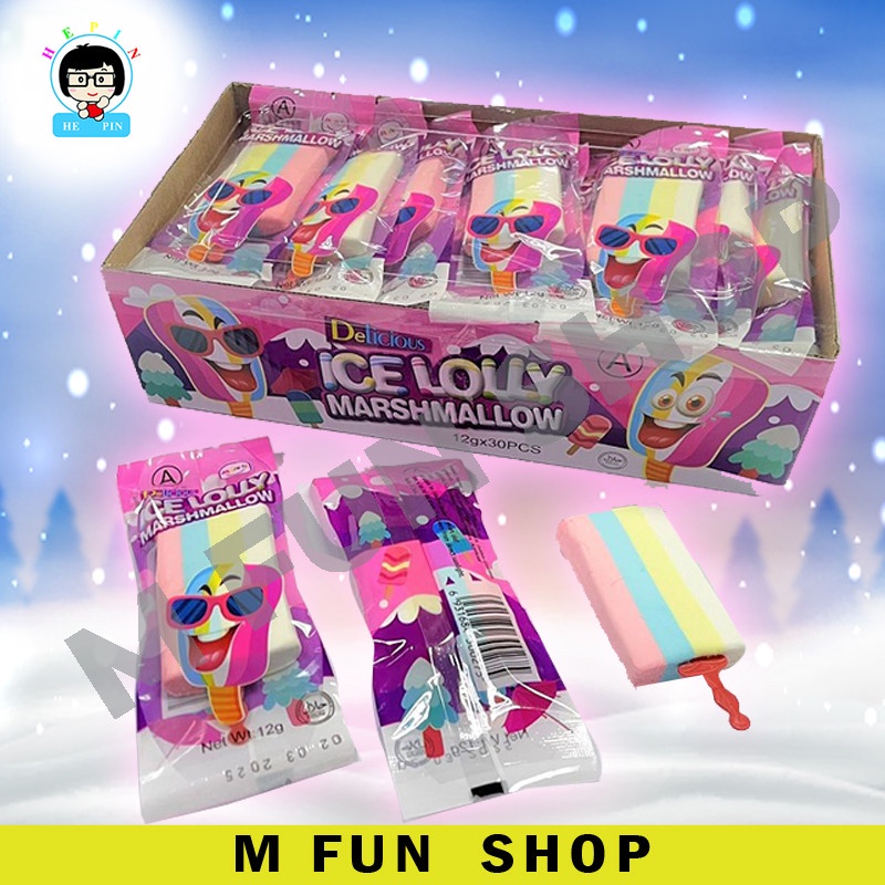 *Ready Stock* 30Pcs Marshmallow Delicious Ice Lolly Mallows Icecream