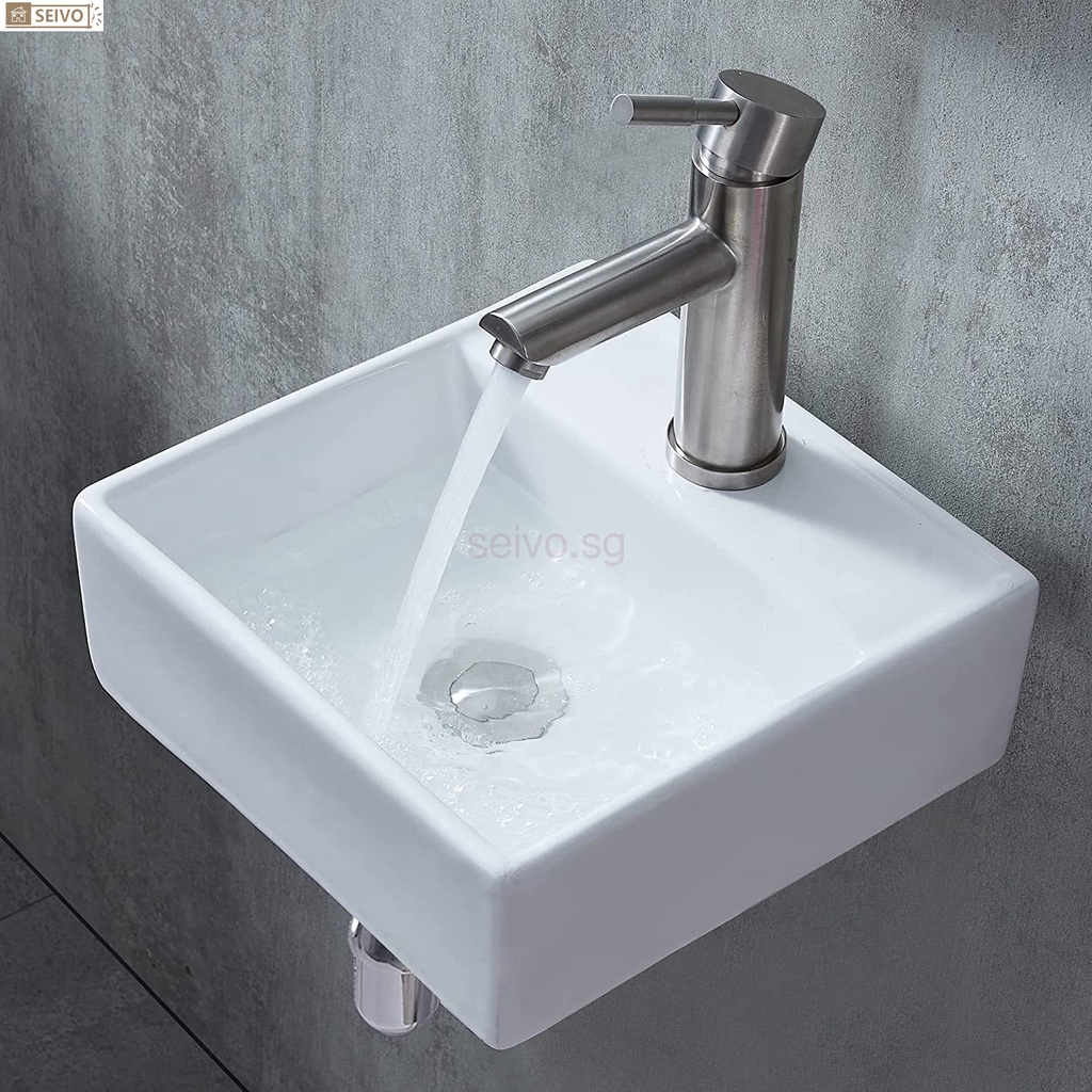 11×11×4 inch Small Sinks for Tiny Bathrooms,Countertop Sink,Wall Mount