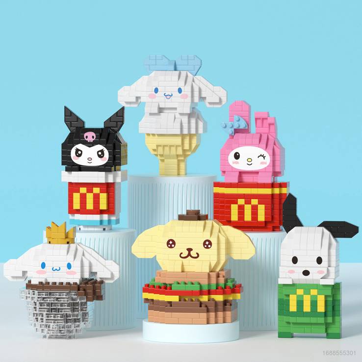 Eula Sanrio Building Blocks Ice Cream Cinnamoroll French Fries Melody ...