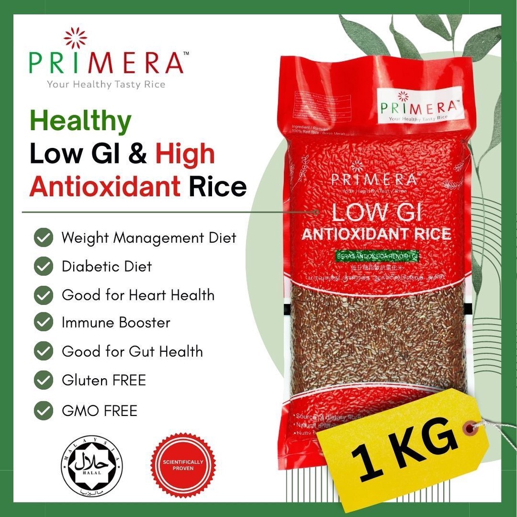 Primera Low GI & Antioxidant Rice (1kg) | Shopee Malaysia