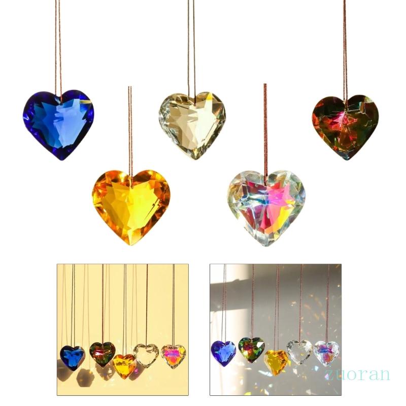 zuo 40mm Chandelier Crystal Loveheart Shaped Prisms Rainbows Maker