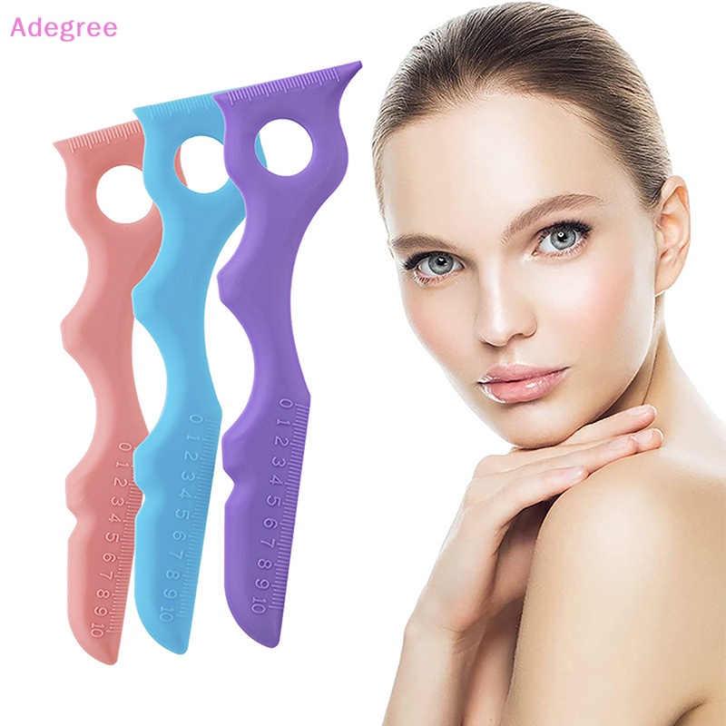 Adegree Resusable Silicone Eyeliner Ruler Eye Makeup Stencils Eyeliner