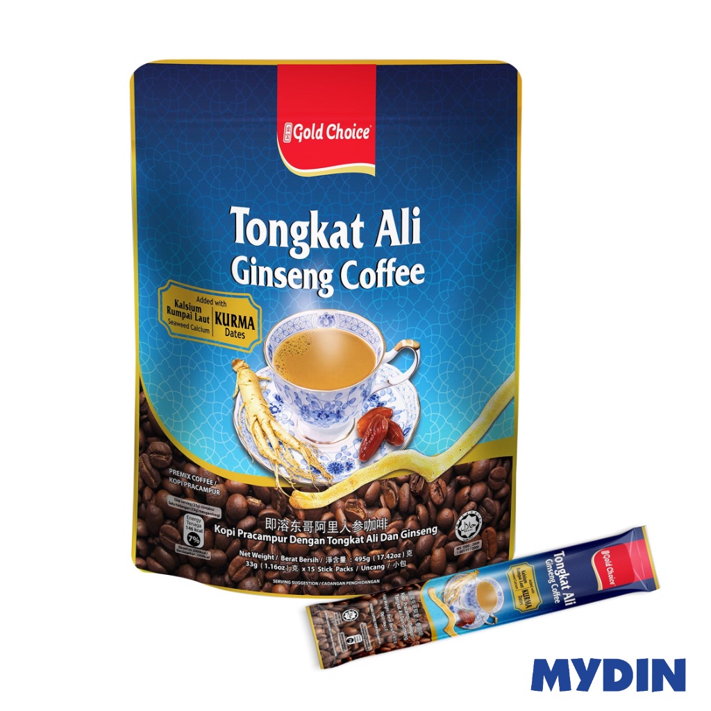 Gold Choice Tongkat Ali Ginseng Coffee with Dates/Kurma (33g x 15s
